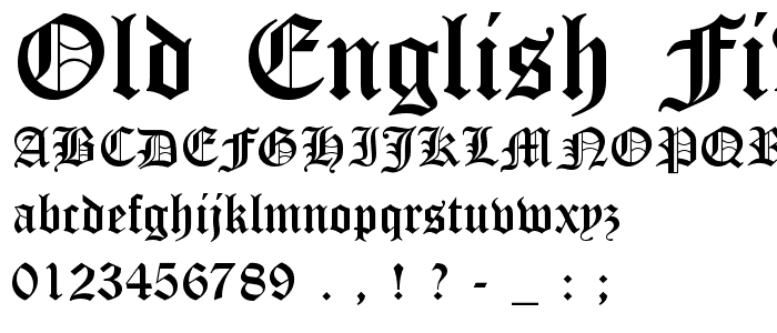 Old English Five font